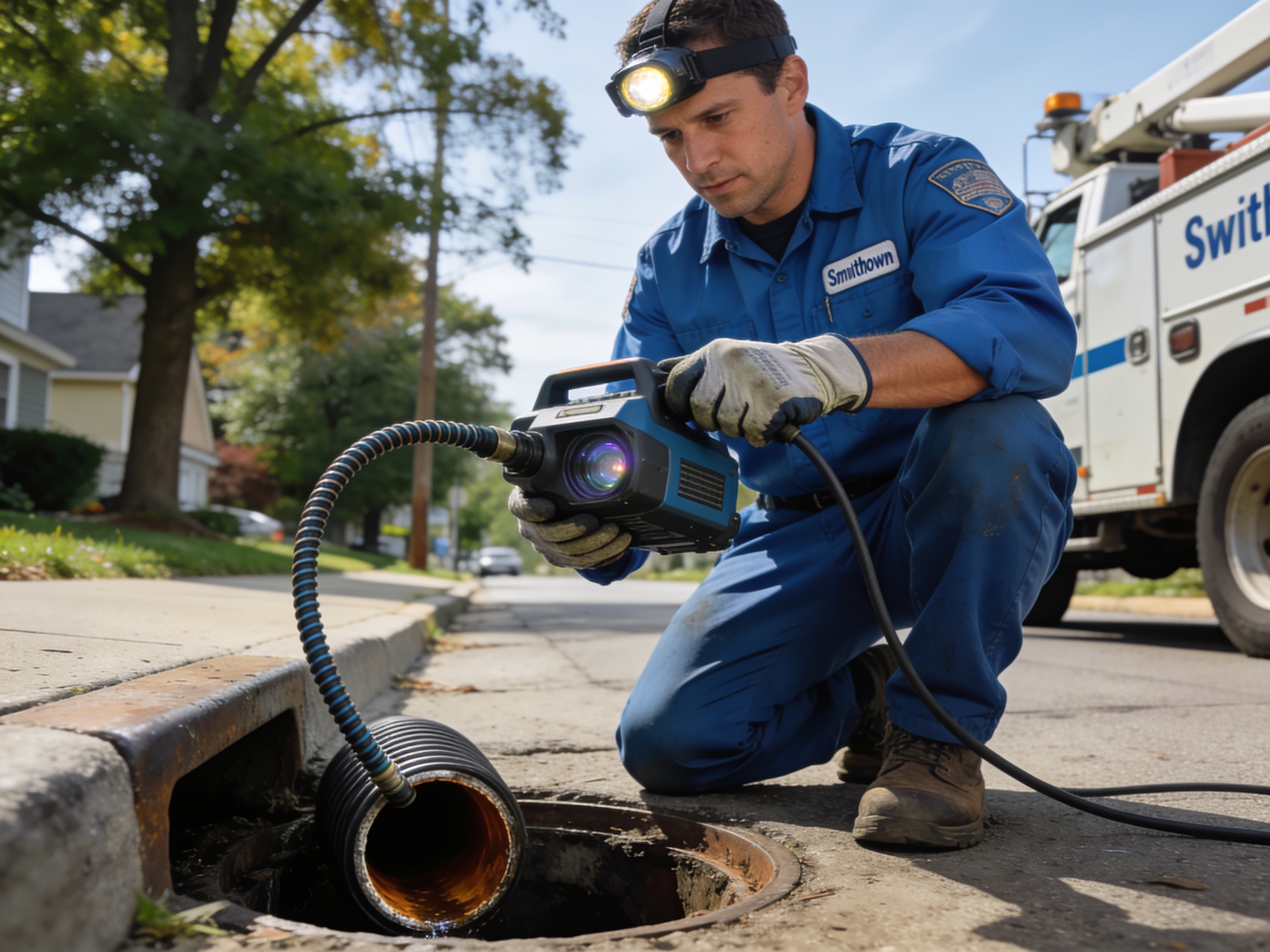 Drain camera inspection in Smithtown